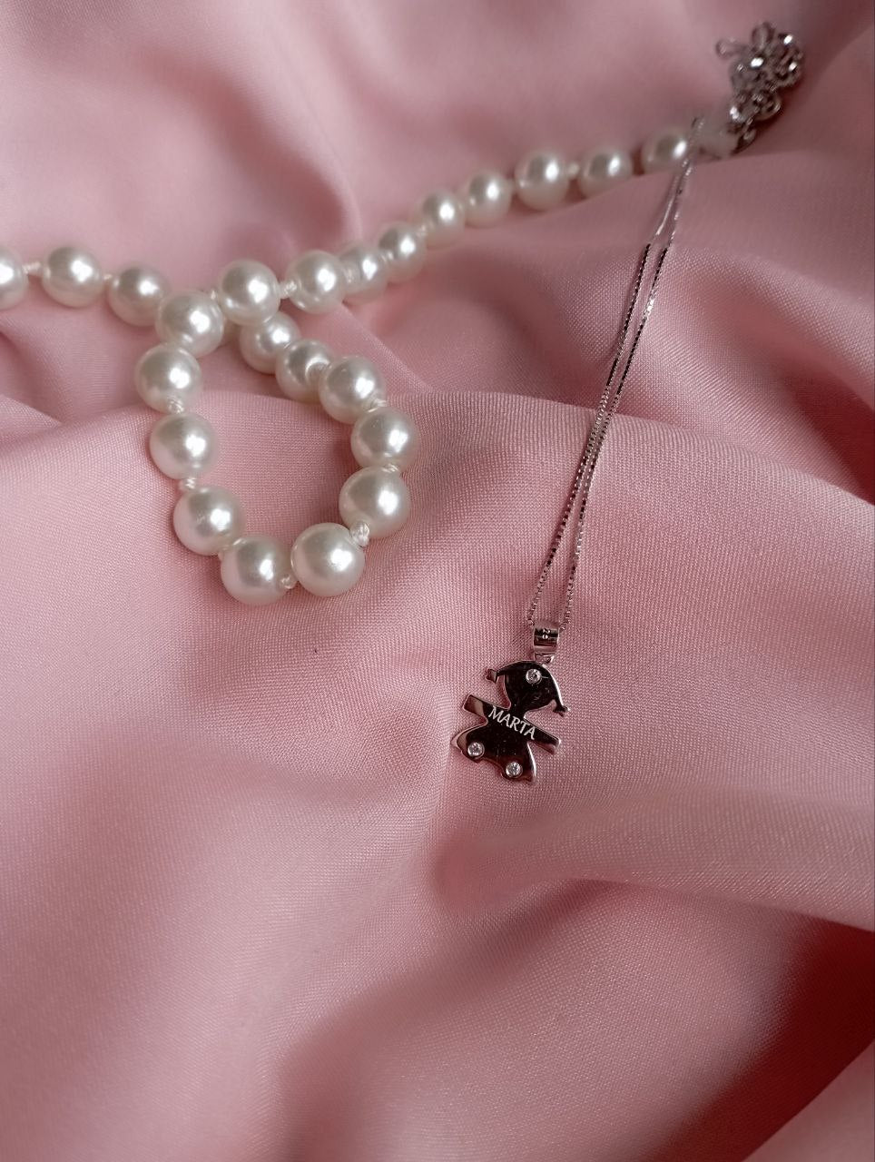Collana 45cm bimba personalizzata - argento 925