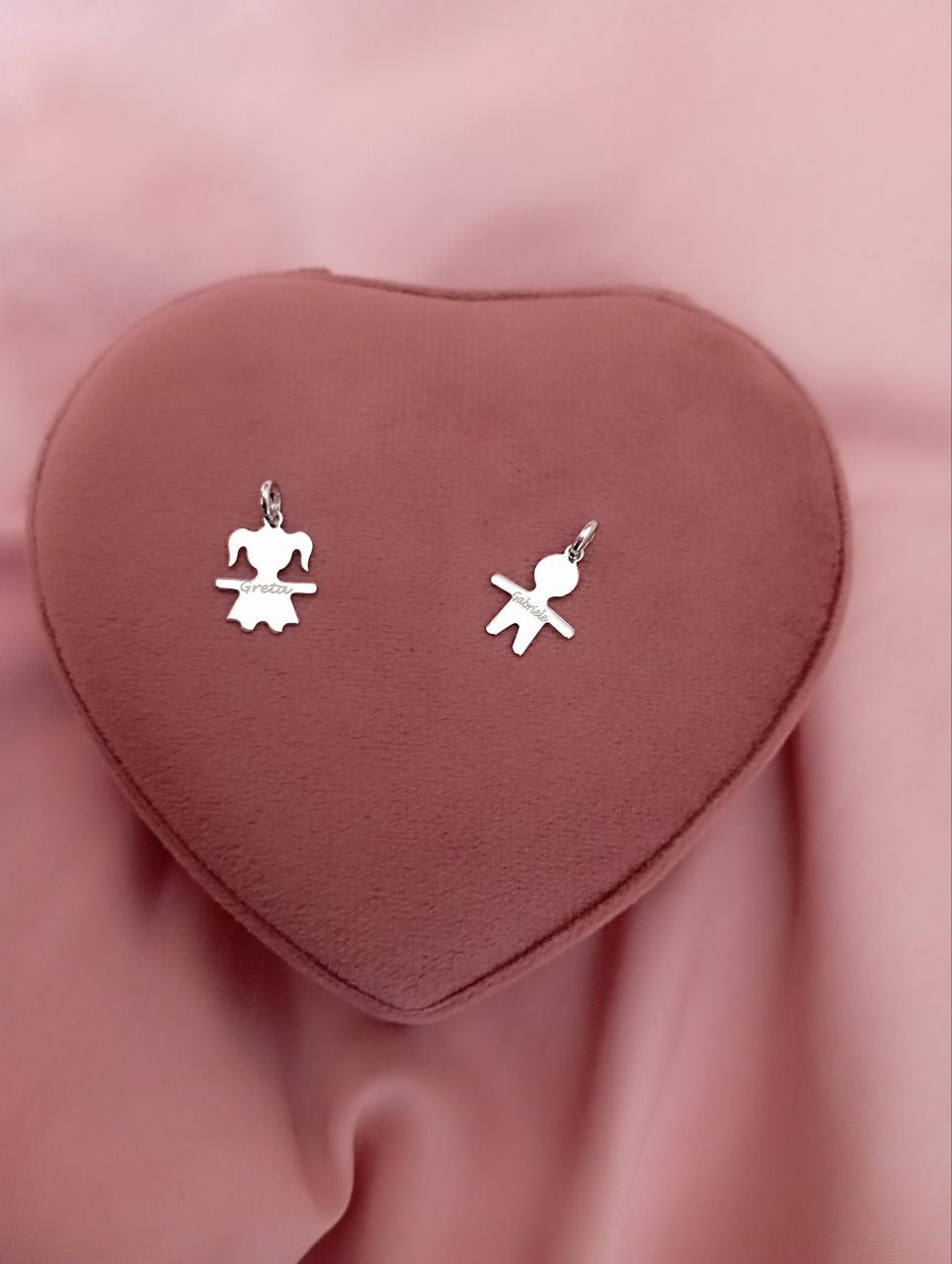 Ciondolo bimba/o liscio da personalizzare - argento 925
