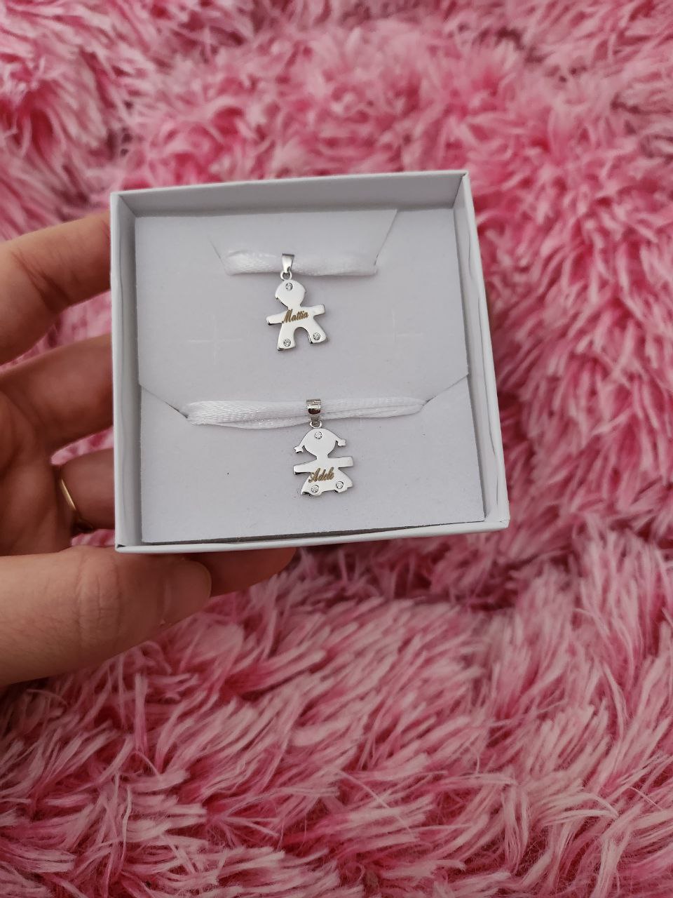 Set due ciondoli da personalizzare - argento 925
