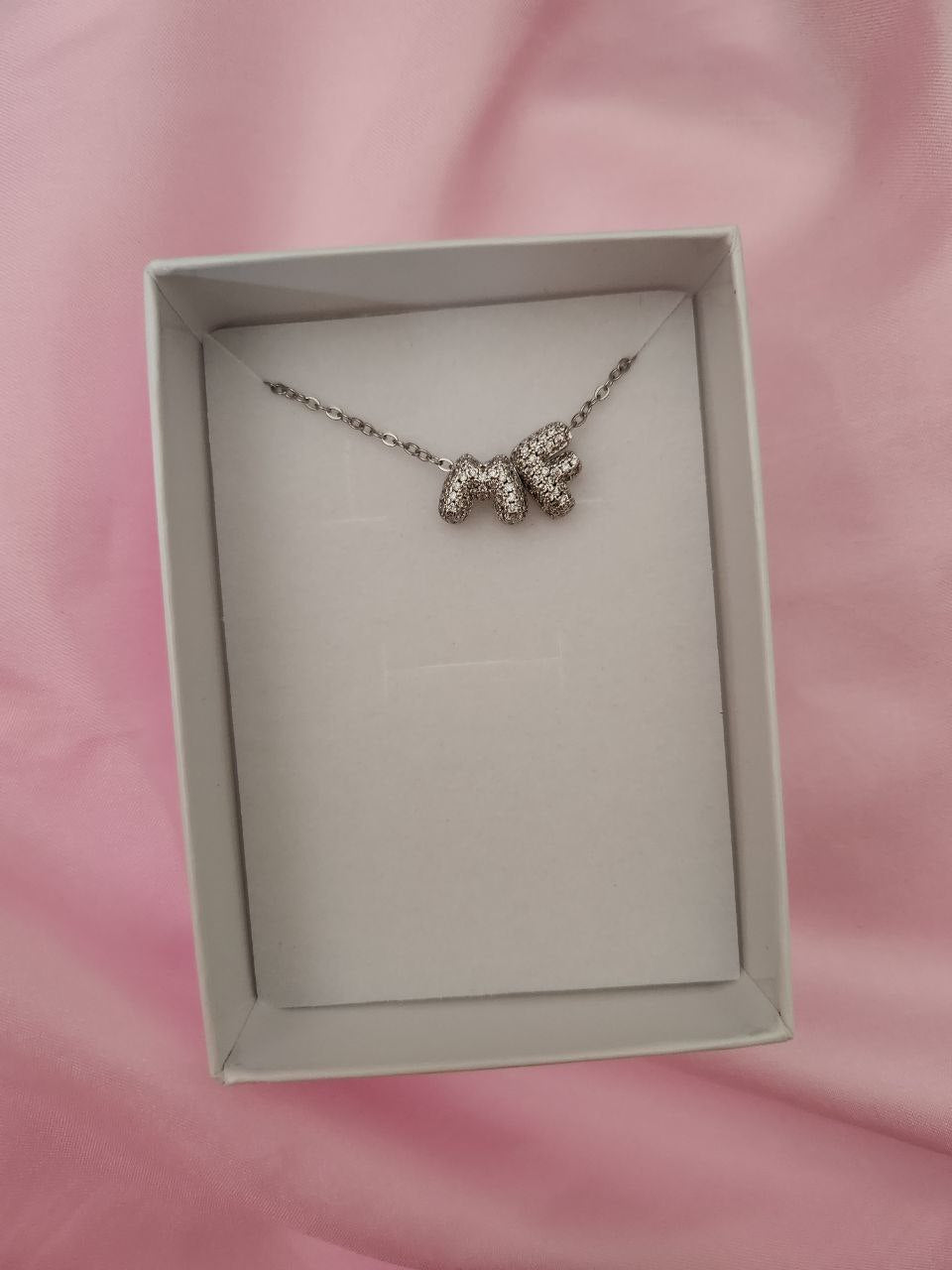 Collana con due iniziali - acciaio inossidabile
