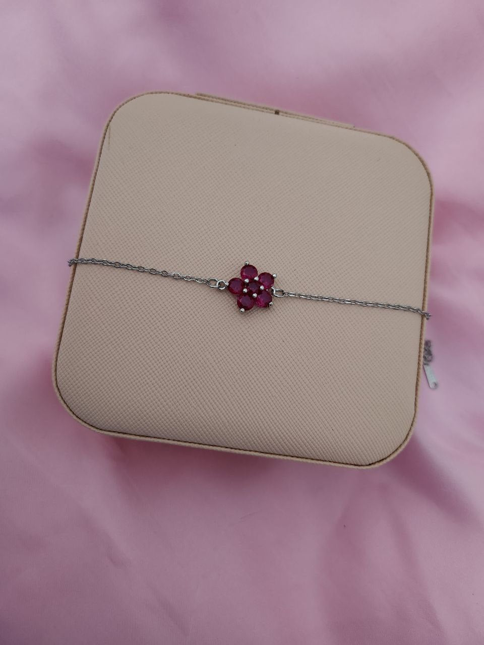Bracciale sakura fucsia silver