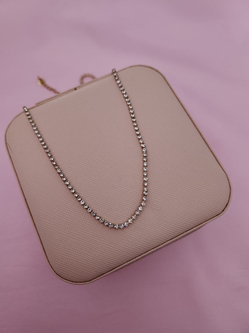Collana tennis bianco gold