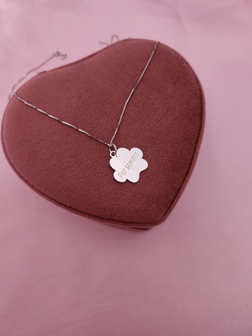 Collana zampa personalizzata con nome - argento 925