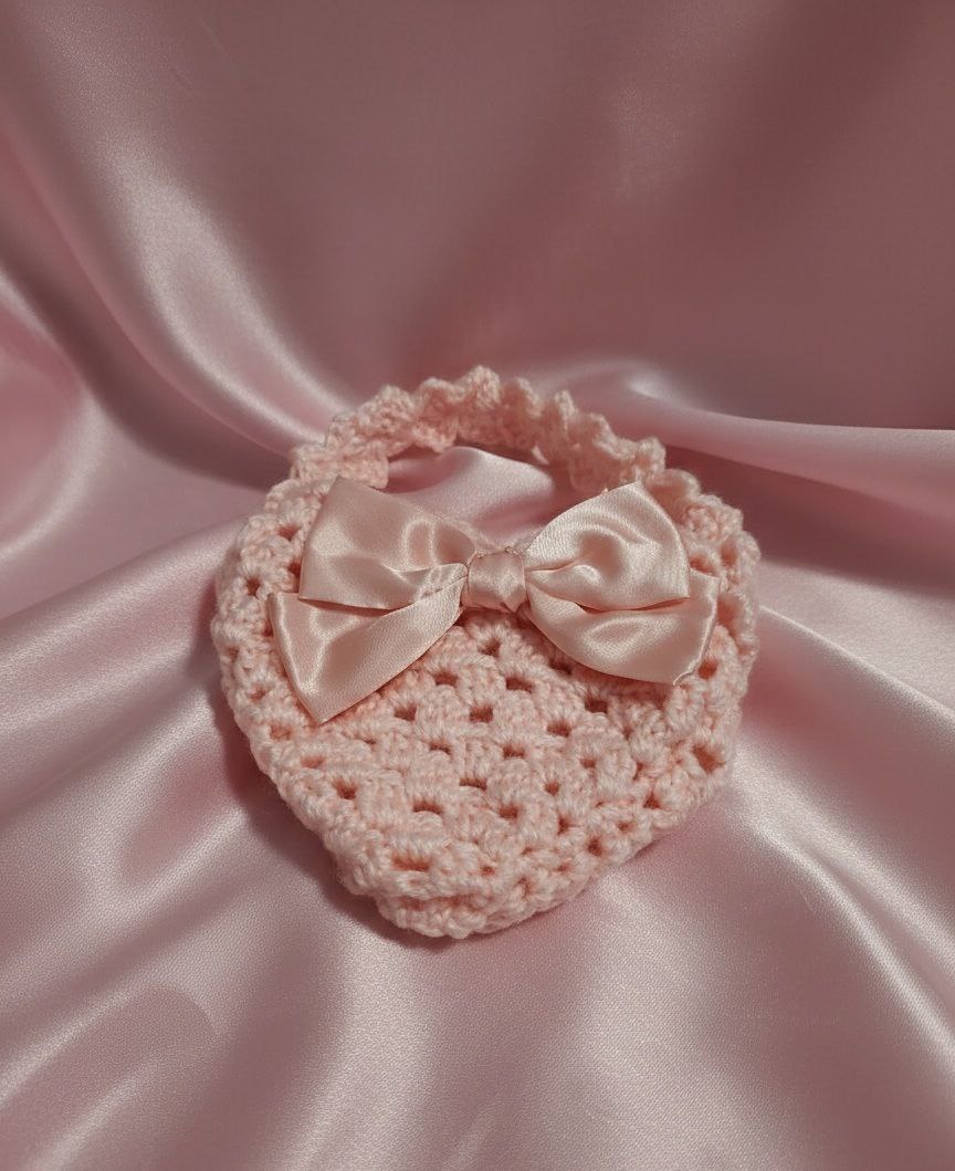 Borsetta da polso con fiocco rosa