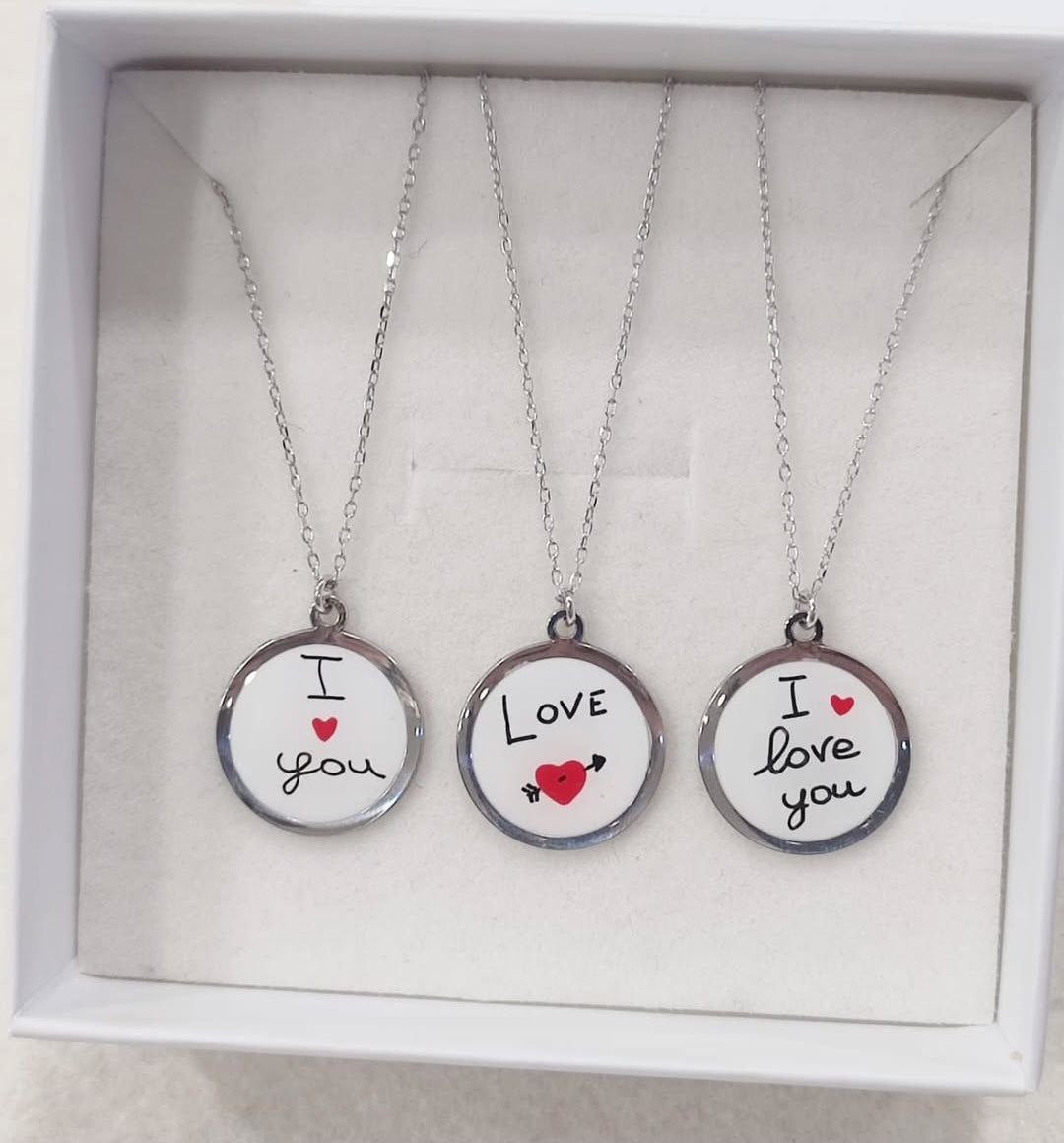 Collana con dedica smaltata - argento 925