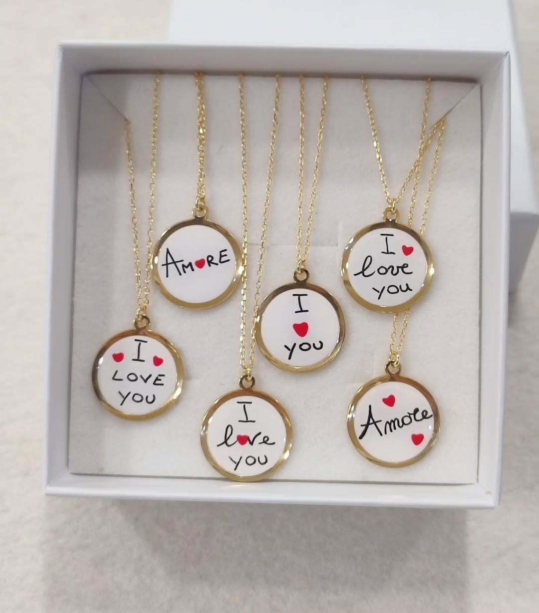 Collana con dedica smaltata - argento 925