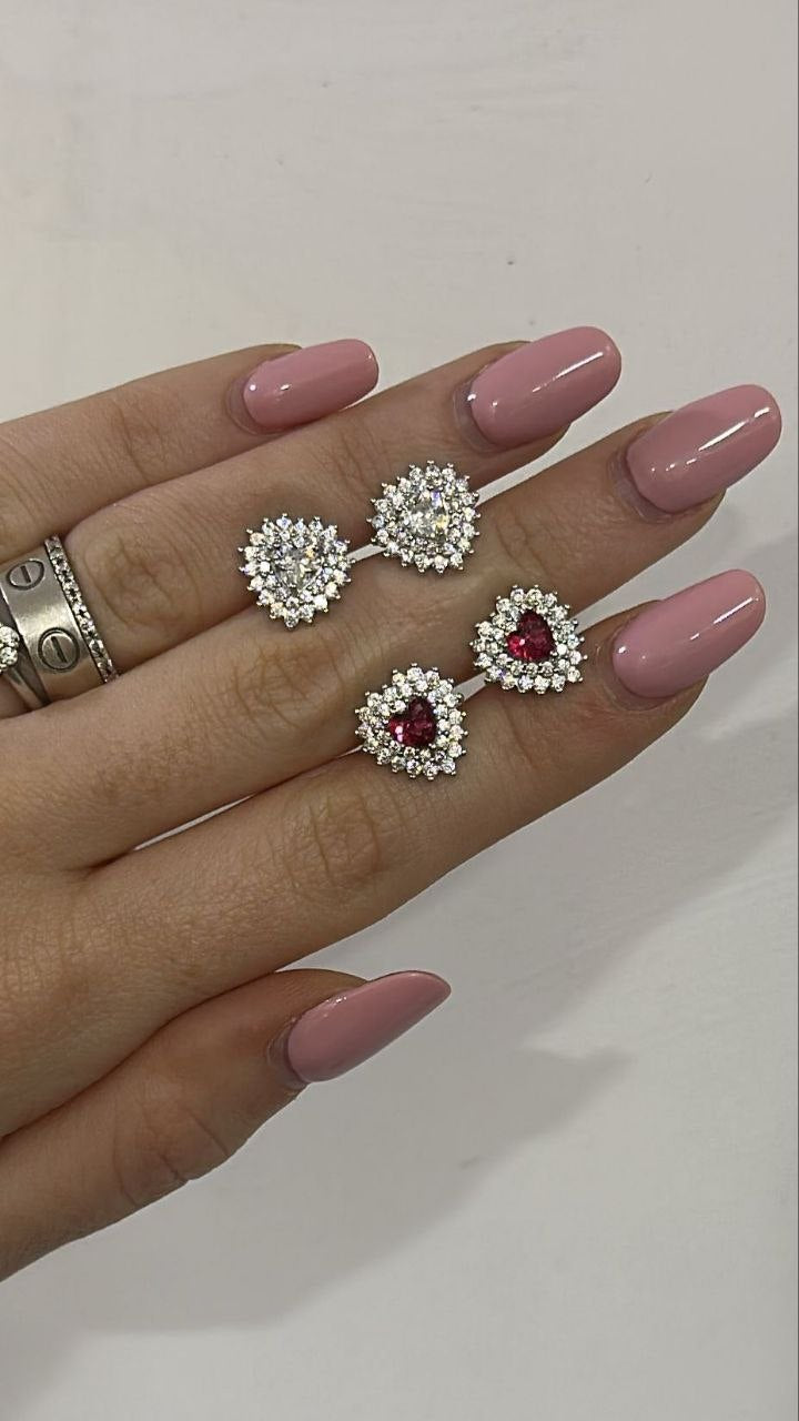 Orecchini cuore - argento 925