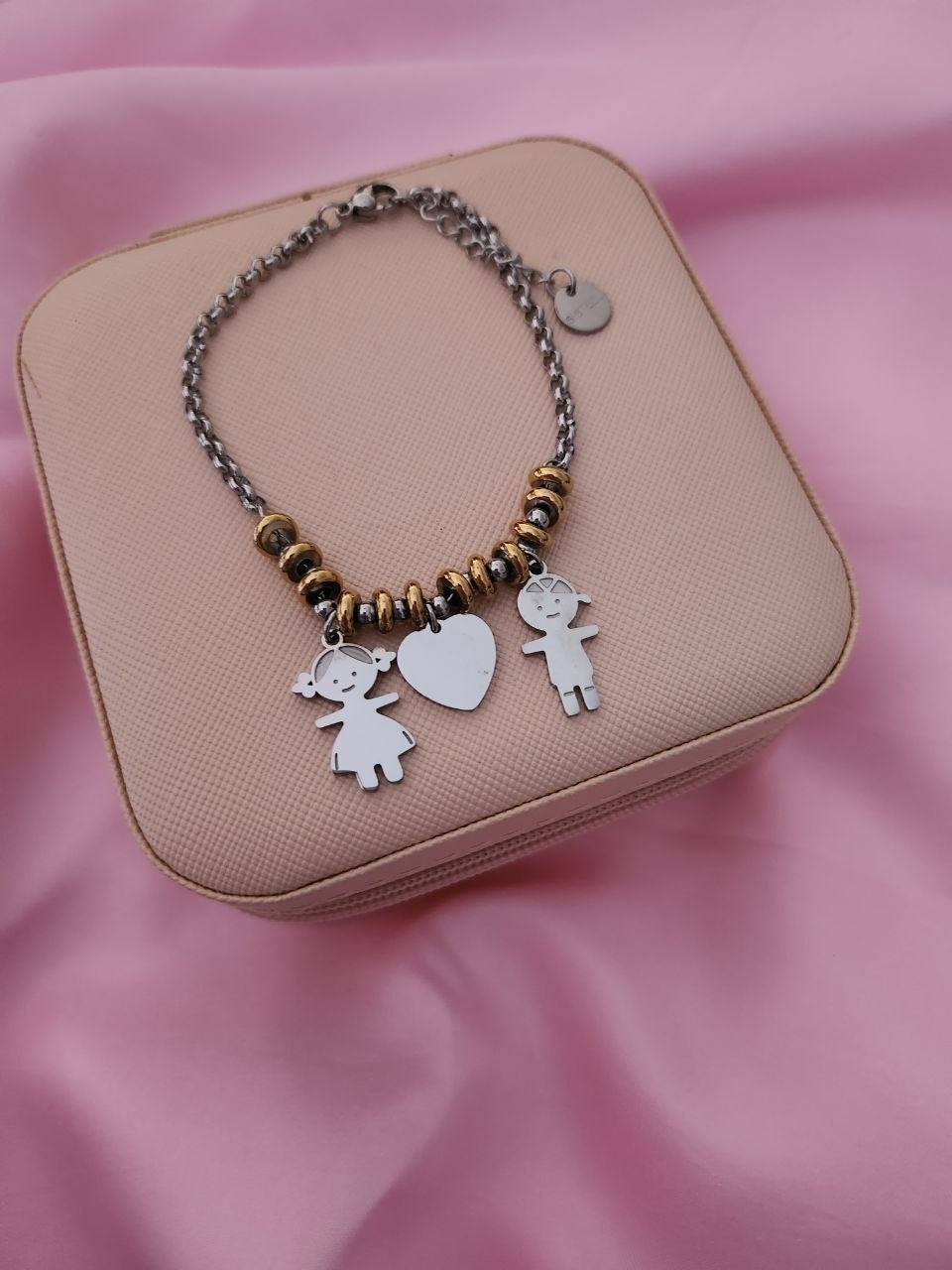 Bracciale bebè con maschio e femmina