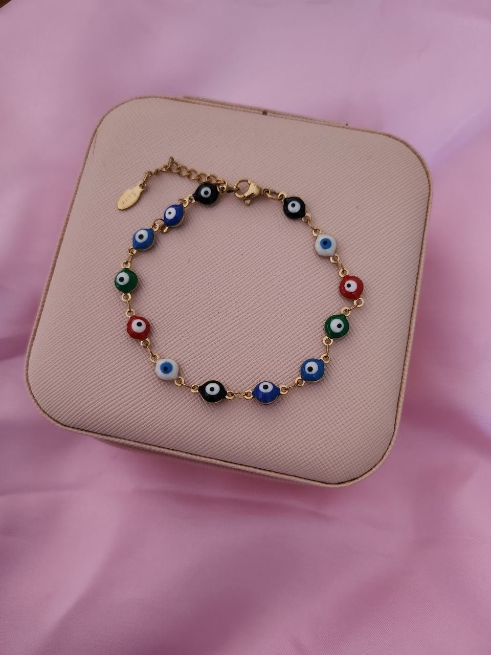 Bracciale con occhio turco multicolore