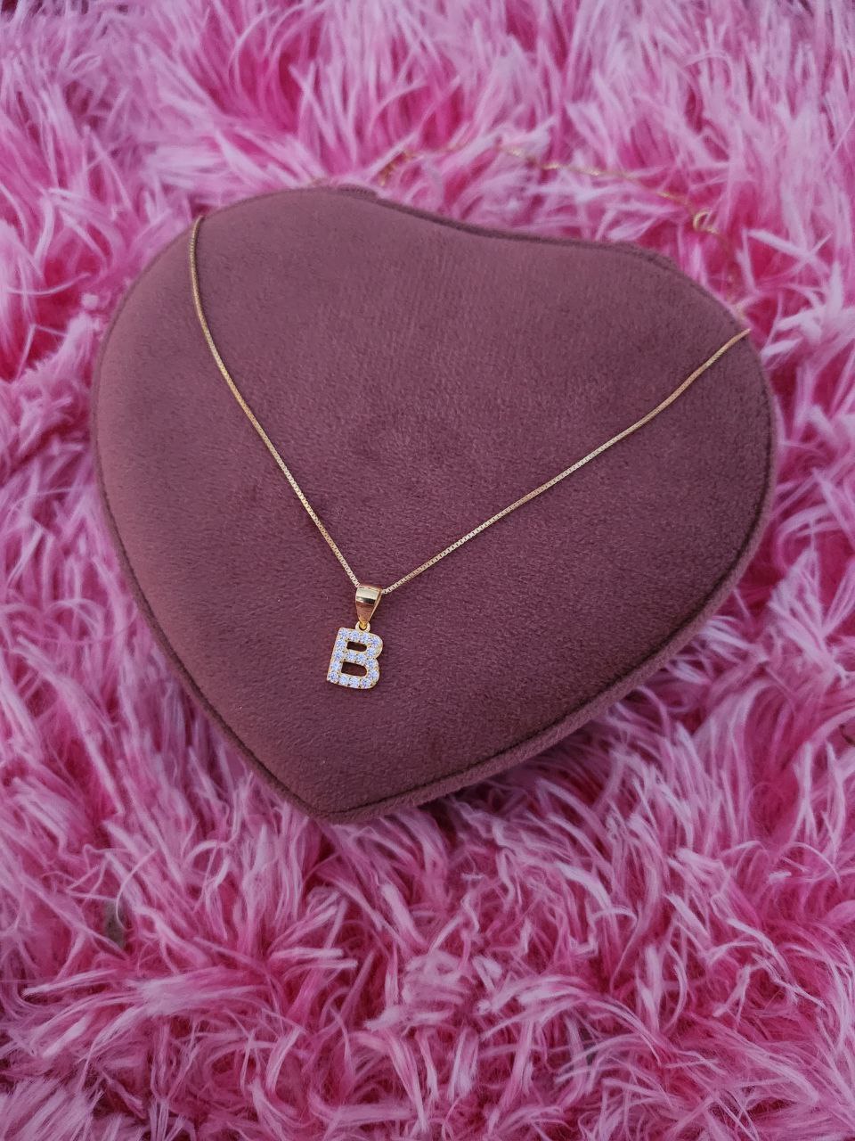 Collana con lettera personalizzata - argento 925 placcato