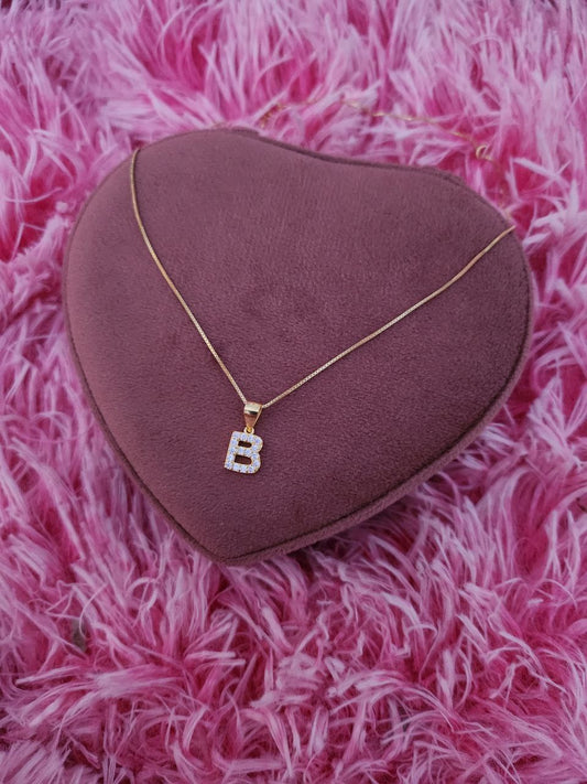 Collana con lettera personalizzata - argento 925 placcato