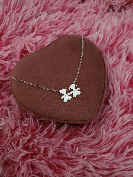 Collana personalizzata con bambini - argento 925
