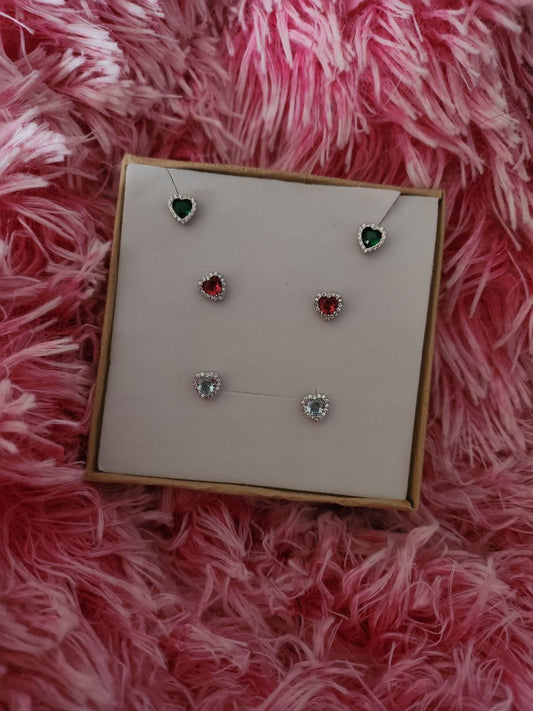 Orecchini cuore a lobo - argento 925