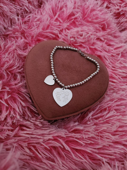 Bracciale con frase MIO FIGLIO è LA MIA VITA