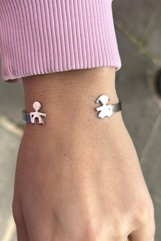 Bracciale rigido bimbi personalizzati  - argento 925