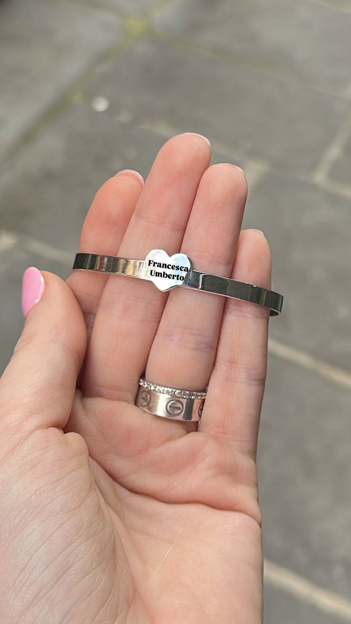 Bracciale rigido bimbi personalizzati  - argento 925