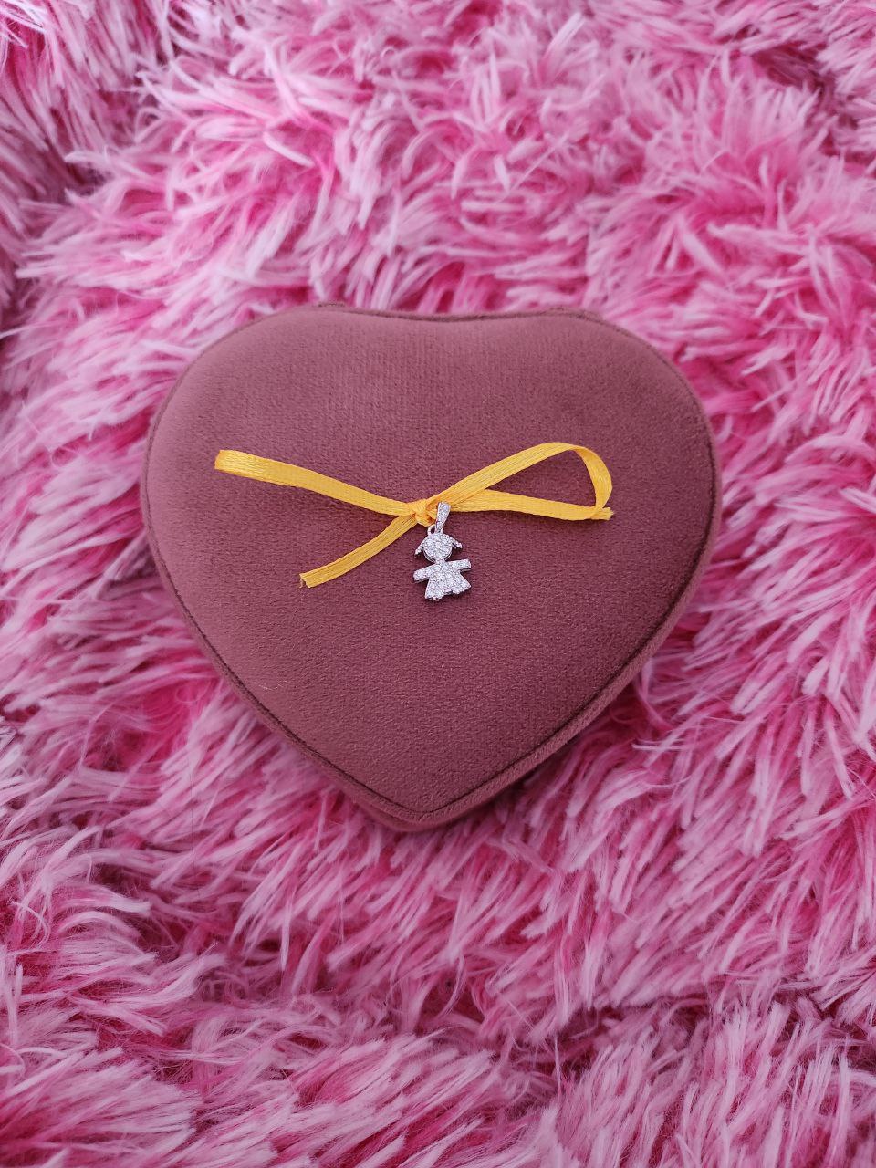 Ciondolo bimba zirconata  - argento 925