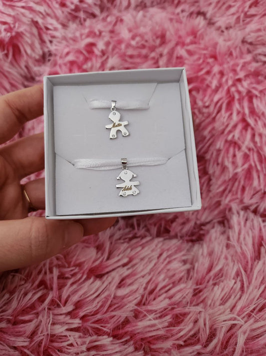 Set due ciondoli da personalizzare - argento 925
