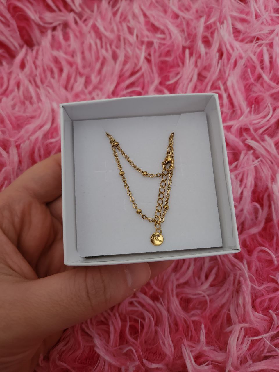 Collana con perline gold