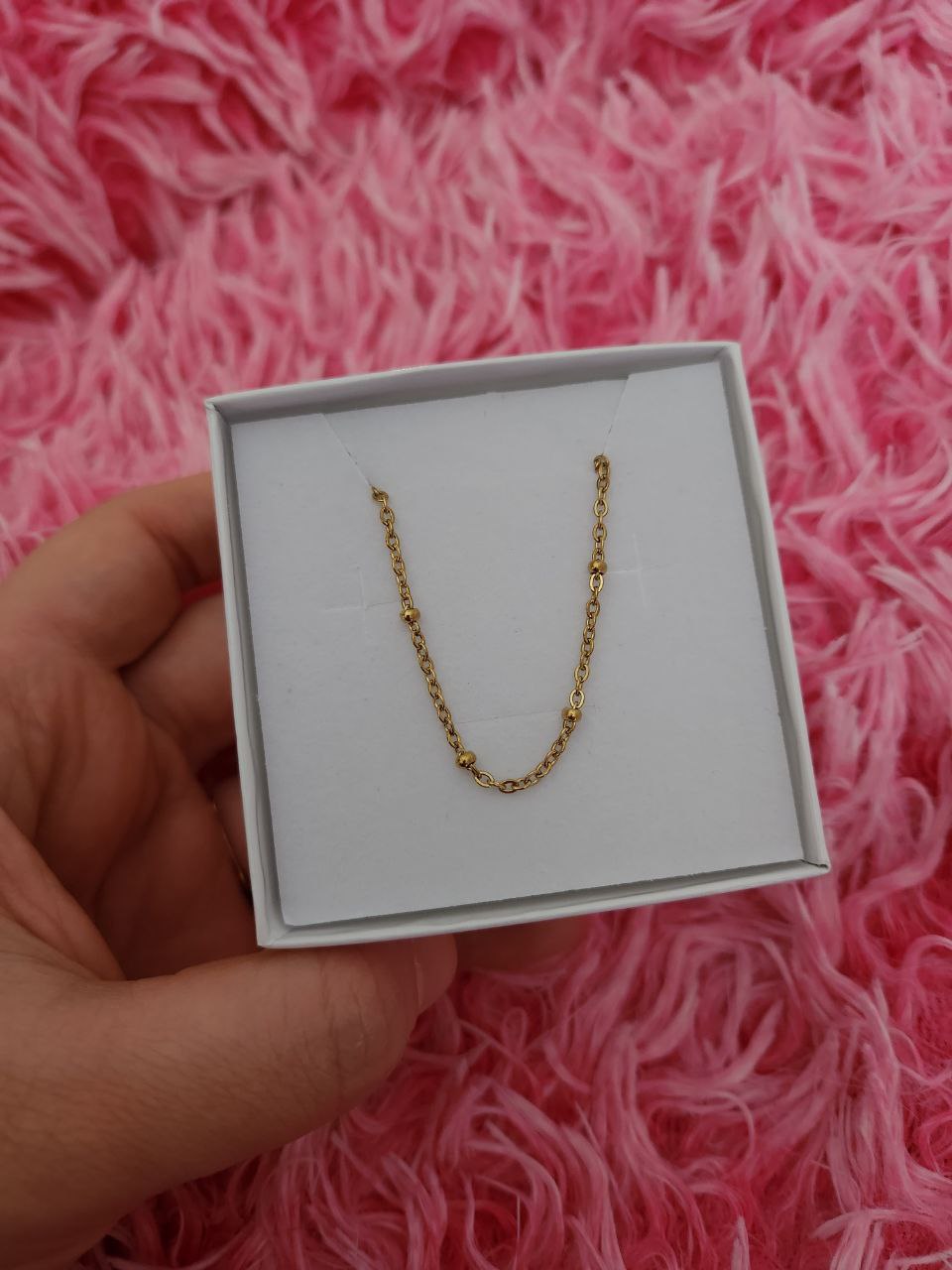 Collana con perline gold