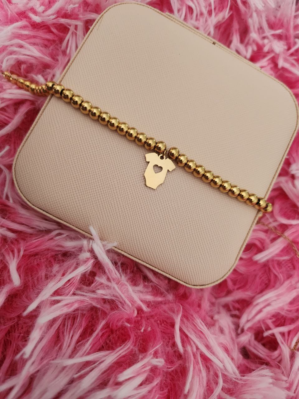 Bracciale perline con body gold