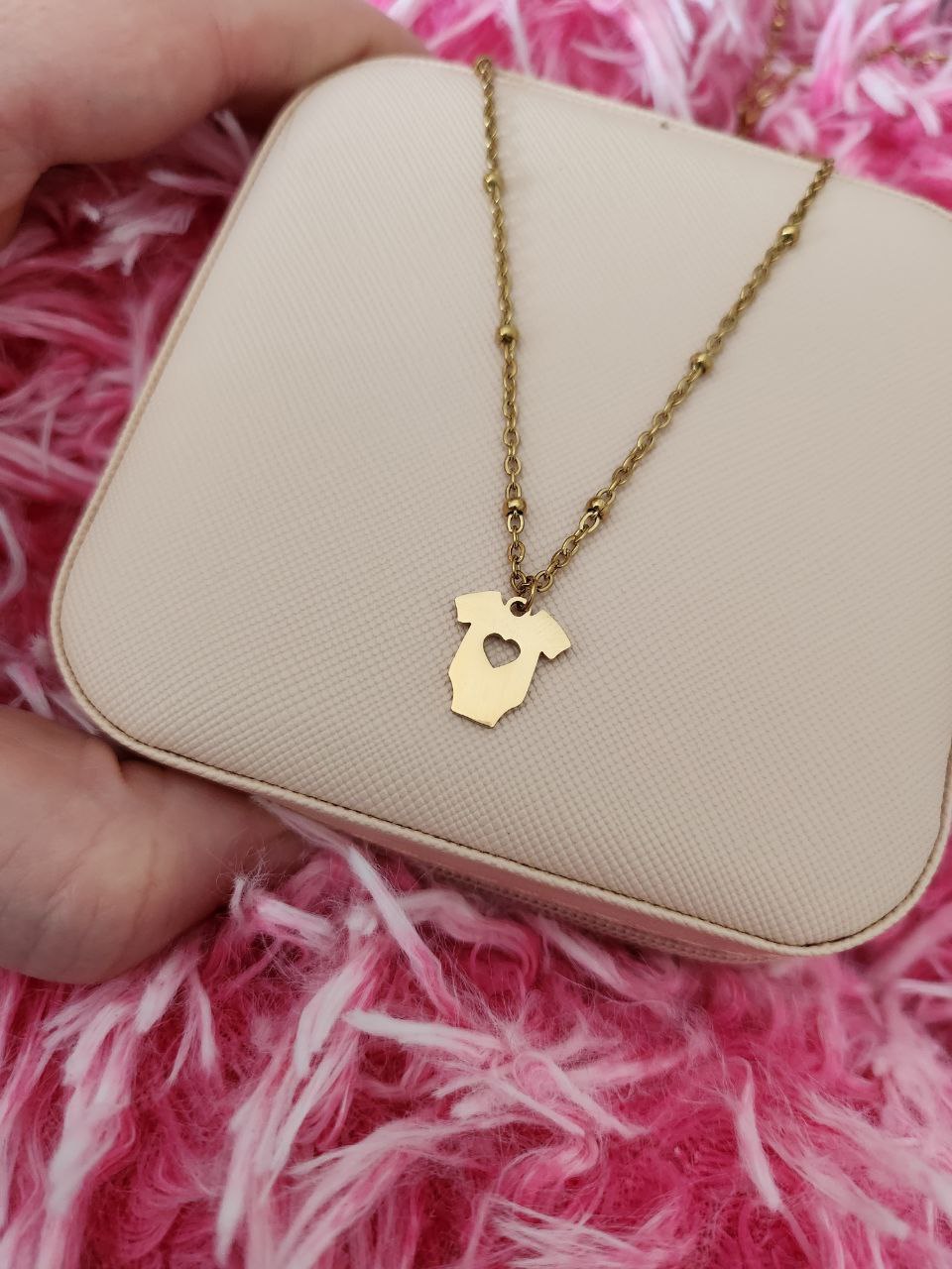 Collana perline con body gold