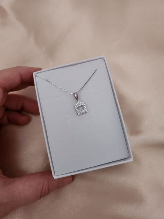 Collana con casetta pendente - argento 925