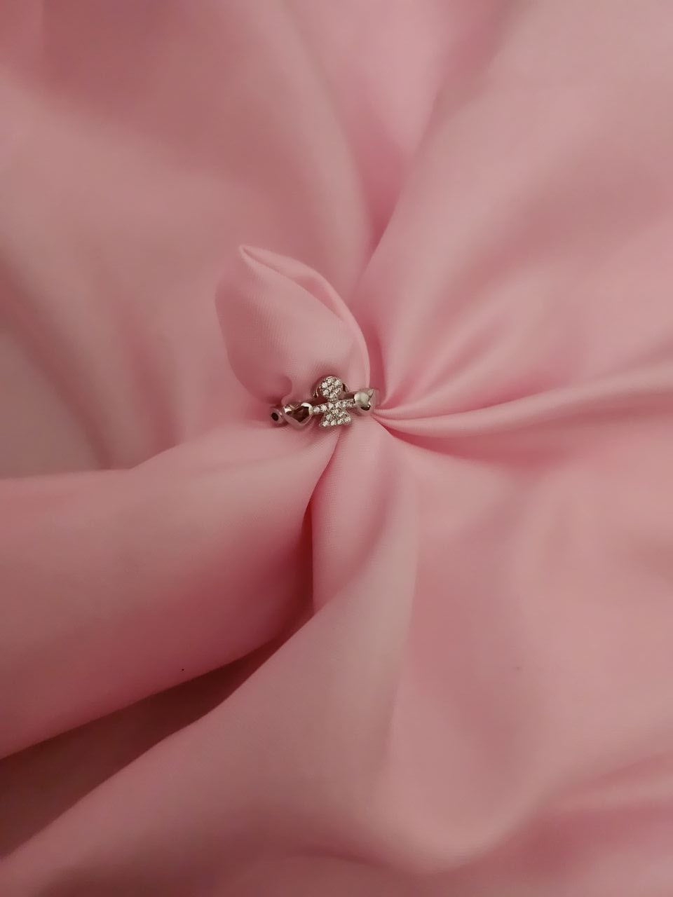 Anello baby bimba con cuori silver  - argento 925