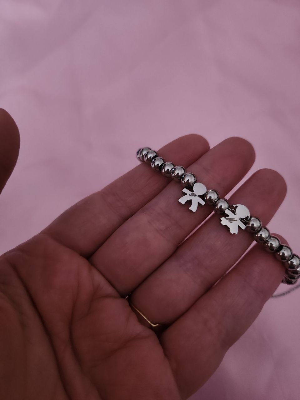 Bracciale con due bimbi personalizzati