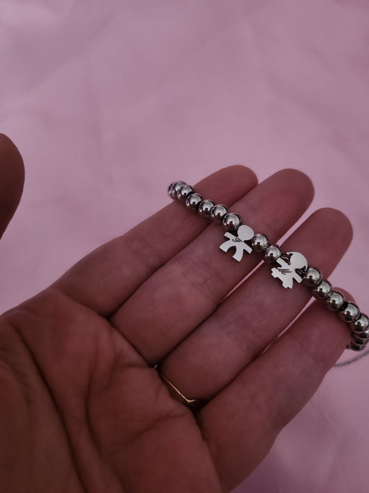 Bracciale con due bimbi personalizzati