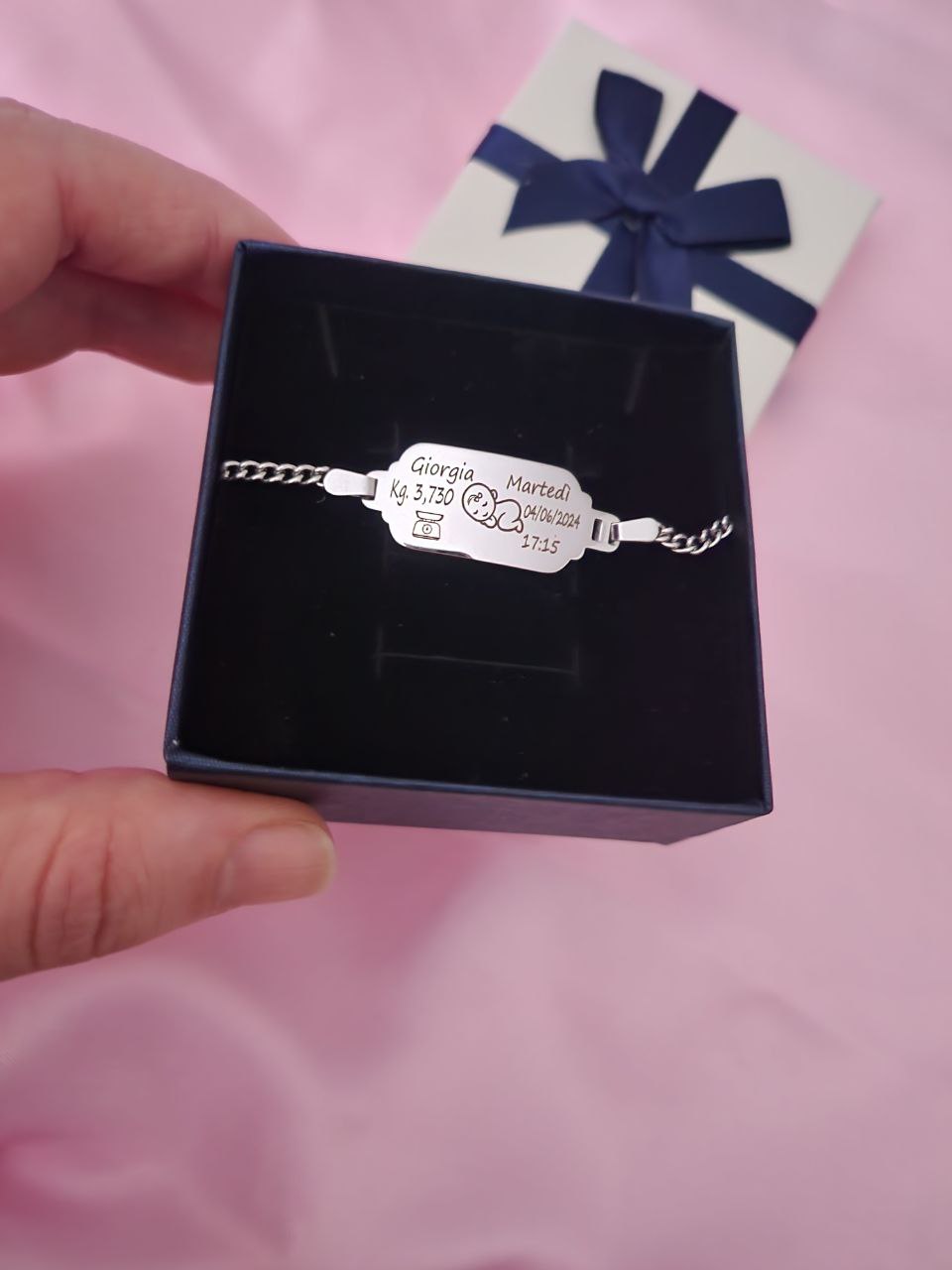 Bracciale nascita silver