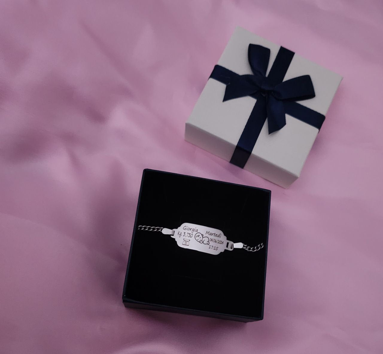 Bracciale nascita silver