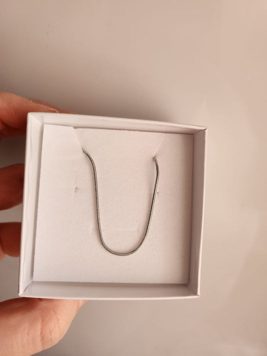 Collana snake sottile silver