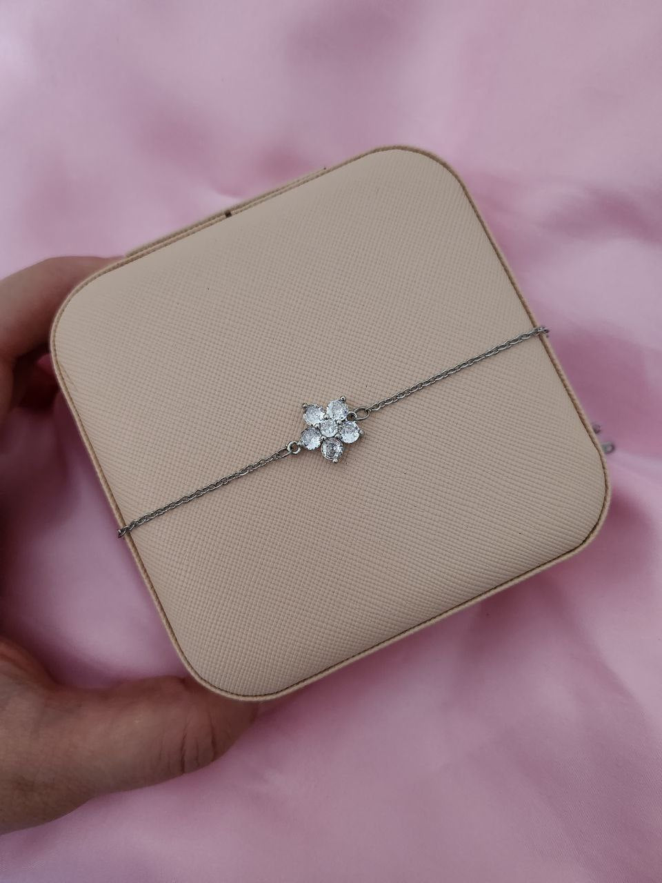 Bracciale sakura bianco silver