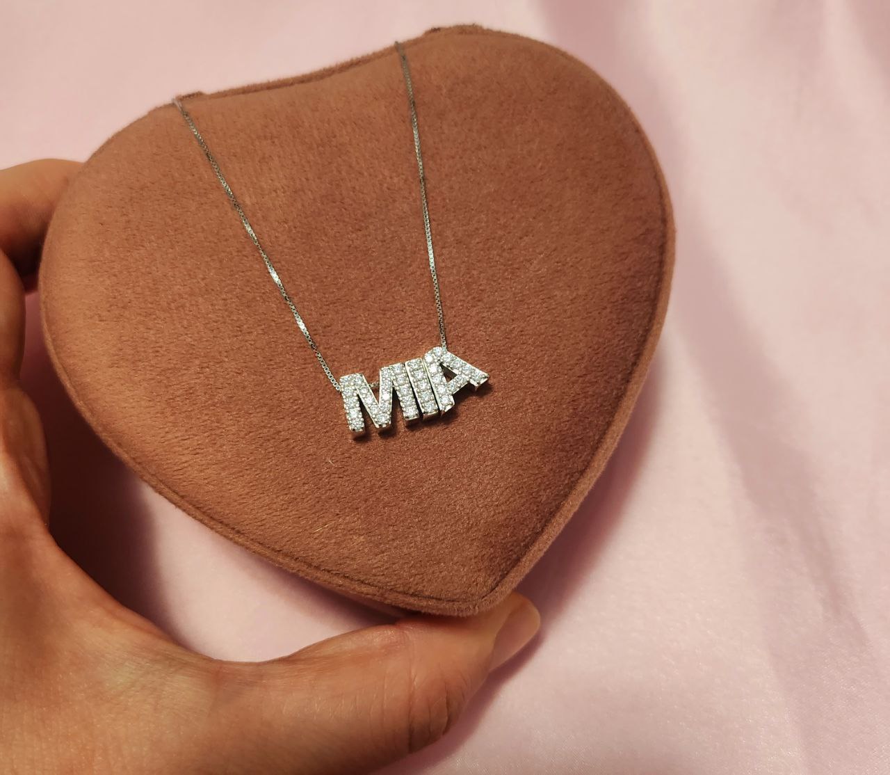 Collana con tre iniziali personalizzate - argento 925
