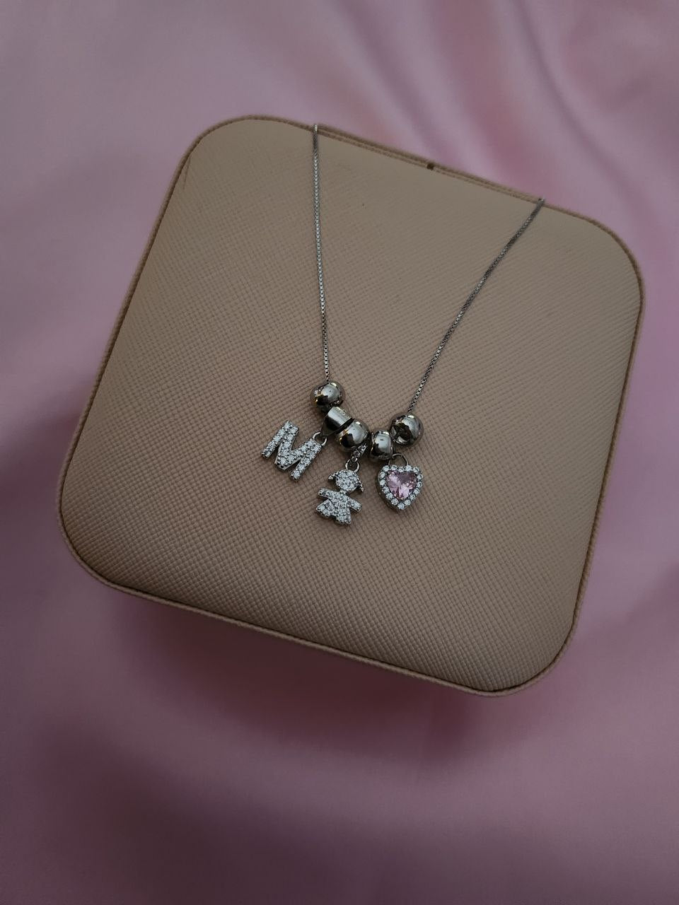 Collana con tre ciondoli personalizzabili - argento 925
