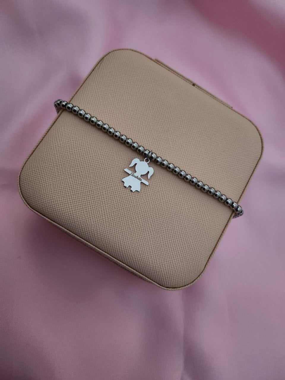 Bracciale con bimba personalizzata - argento 925