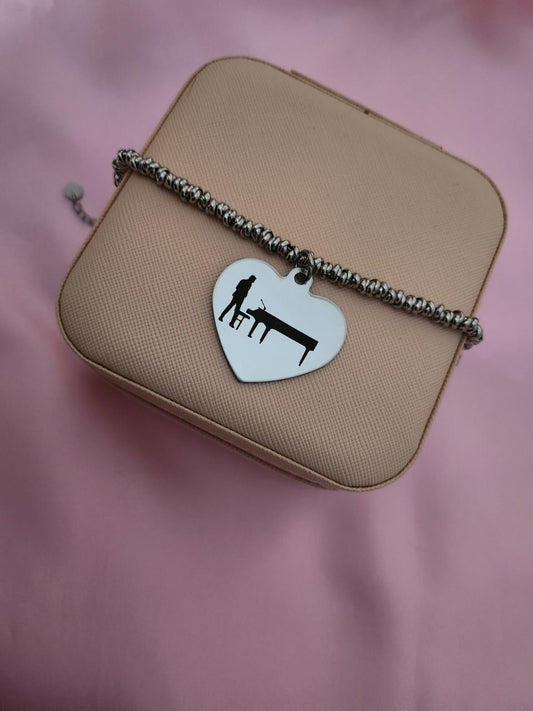 Bracciale con ciondolo cuore da personalizzare