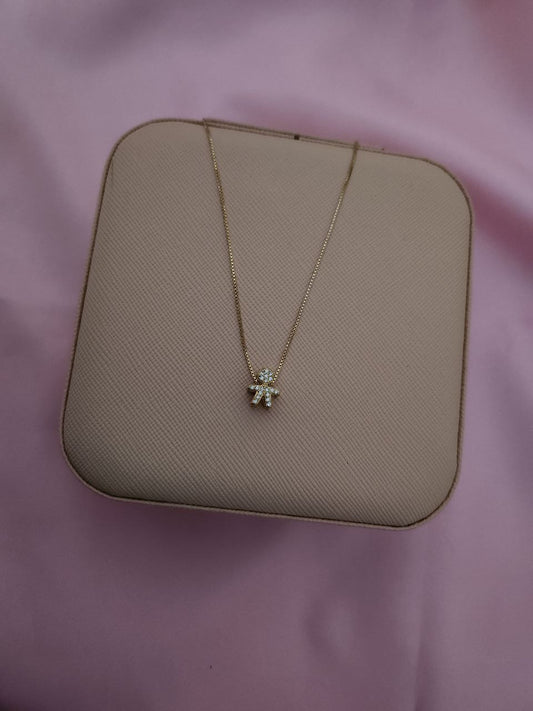 Collana con bimbo zirconato - argento 925 oro