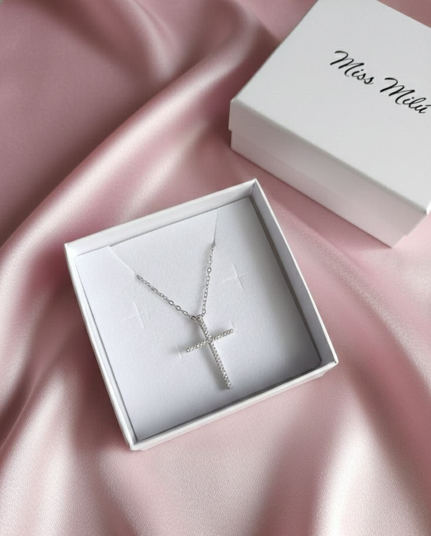 Collana  con croce zirconata