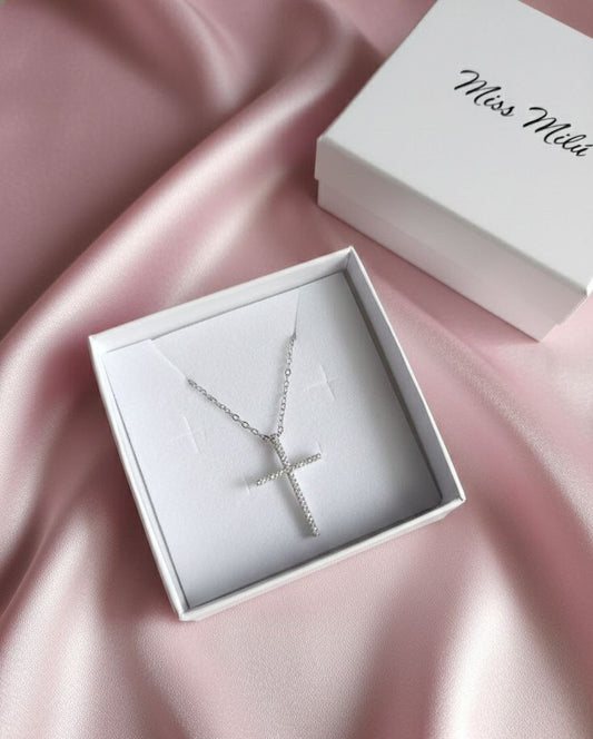 Collana  con croce zirconata