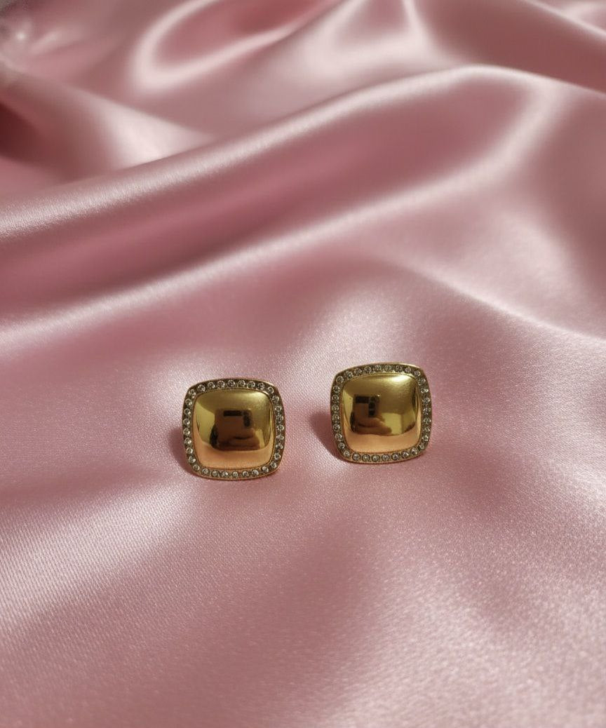 Orecchini quadrati con strass