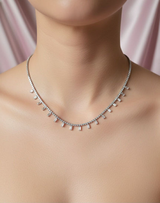 Tennis con punti luce silver