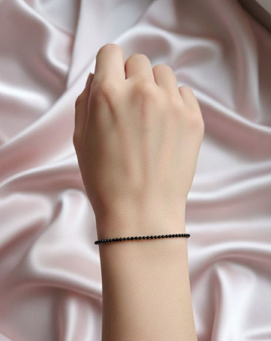 Bracciale tennis nero 3mm