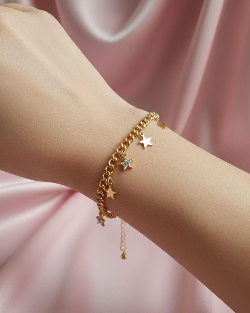 Bracciale catena con stelle