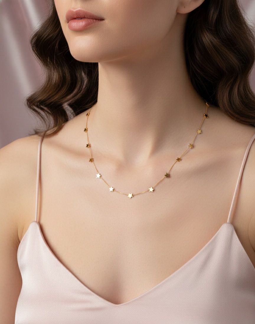 Collana snake con stelline