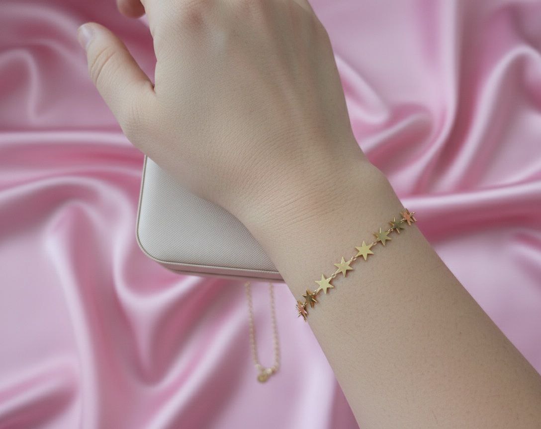 Bracciale stelline oro