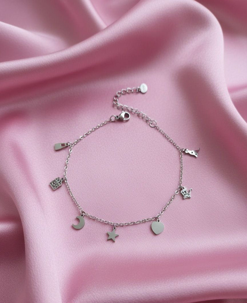 Bracciale multicham   colore silver