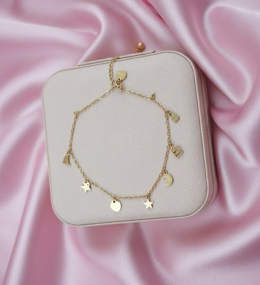 Bracciale multicham colore oro