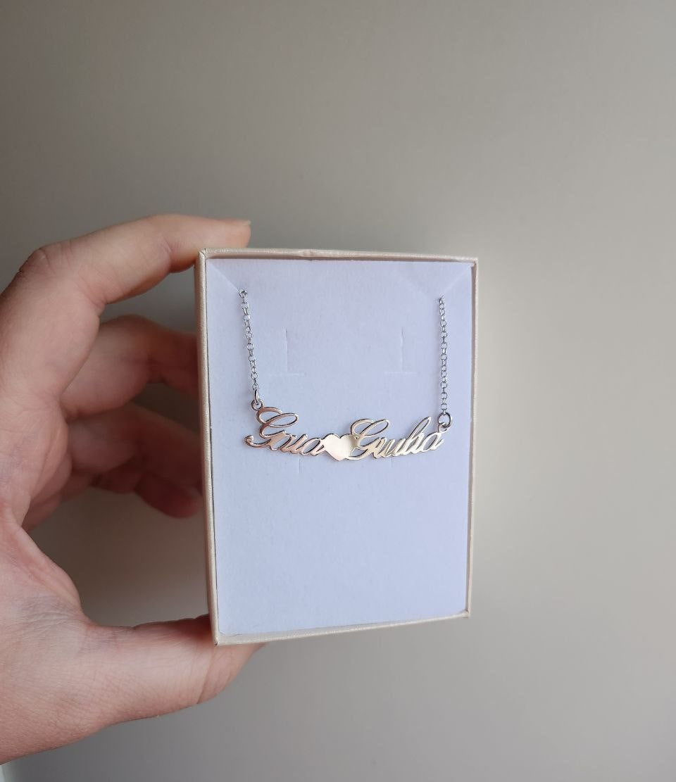 Collana con due nomi - argento 925
